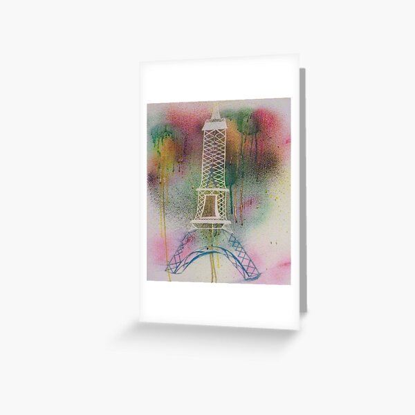 Eiffelturm, abstrakte Kunst, Design by Conny Grußkarte
