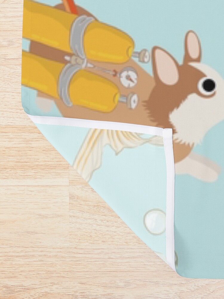 Alternate view of My Corgi World - Majesty Pembroke - Cute welsh cardigan corgis are diving Shower Curtain