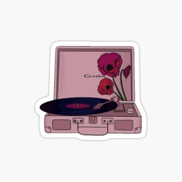 "Record Player Sticker" Sticker for Sale by dirtyjerz69 Redbubble