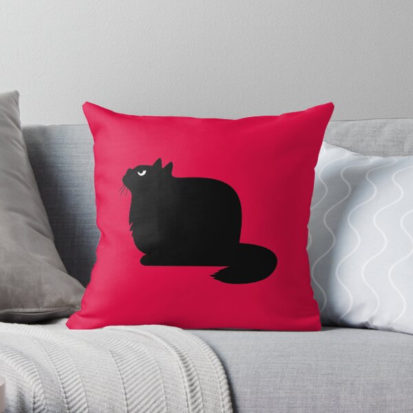 Angry Animals: Fat Cat Throw Pillow