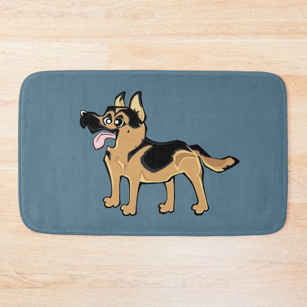 Item preview, German Shepherd - Short Hair - Black and Tan (Full Body) BLUE BG designed and sold by TheChicken.