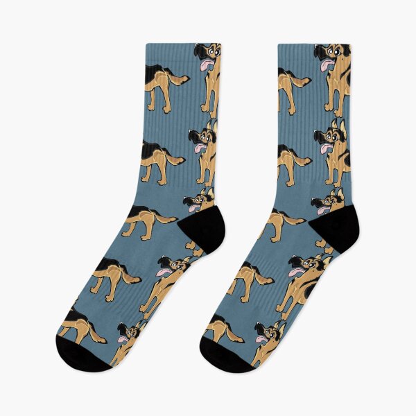 Item preview, German Shepherd - Short Hair - Black and Tan (Full Body) BLUE BG designed and sold by TheChicken.