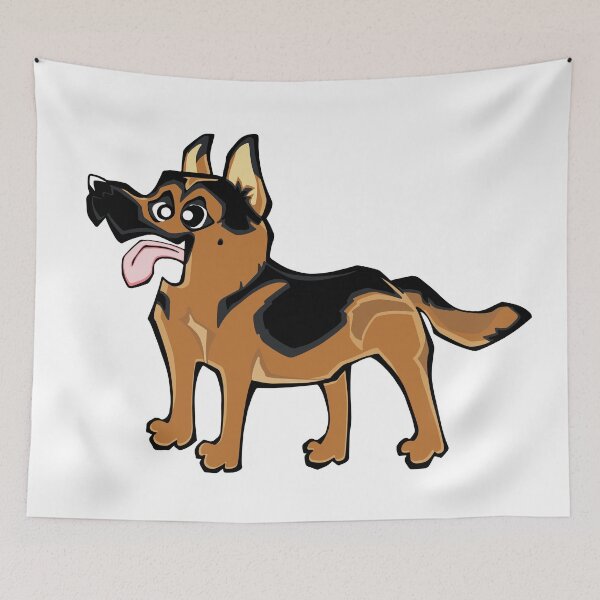 Item preview, German Shepherd - Short Hair - Red and Black (Full Body) WHITE BG designed and sold by TheChicken.