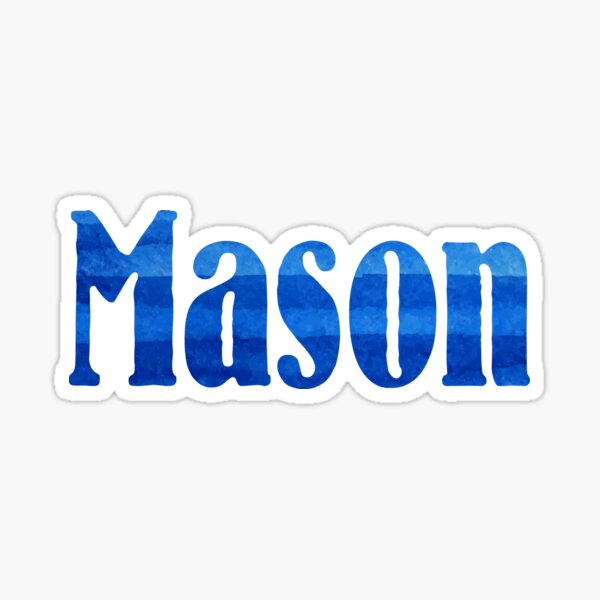 "Mason abstract painting boy's name" Sticker by ComicKitsch Redbubble