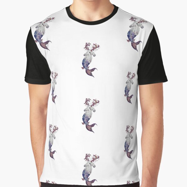 Jackalope Mermaid Bunny Rabbit Graphic T-Shirt