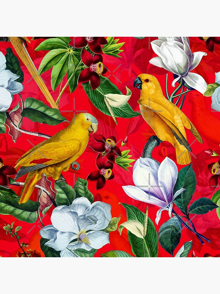 Bolsa de tela «Coloridos pájaros tropicales amarillos en la selva de flores rojas» de UtArt | Redbubble Bolsa de tela «Coloridos pájaros tropicales amarillos en la selva de flores rojas» de UtArt | Redbubble