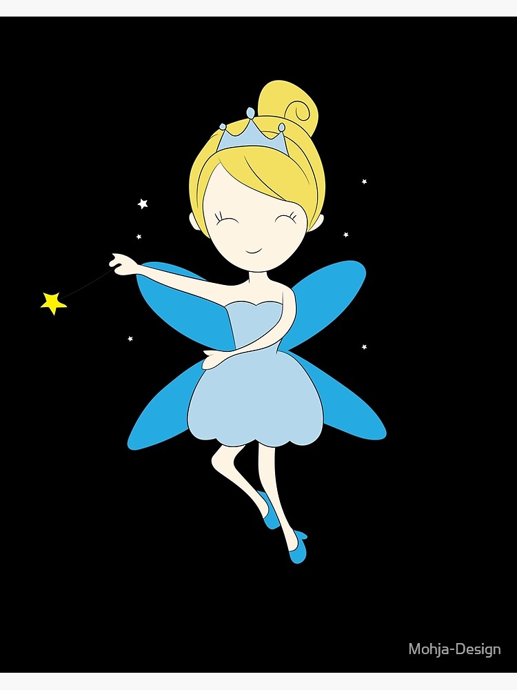 Fairy - tooth fairy in blue dress with crown and wand" Art Board Print by  Mohja-Design | Redbubble