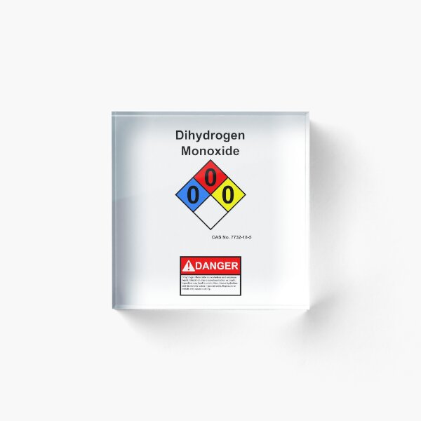 Item preview, Dihydrogen Monoxide Danger Diamond Chemical Warning Label Joke designed and sold by downbubble17.