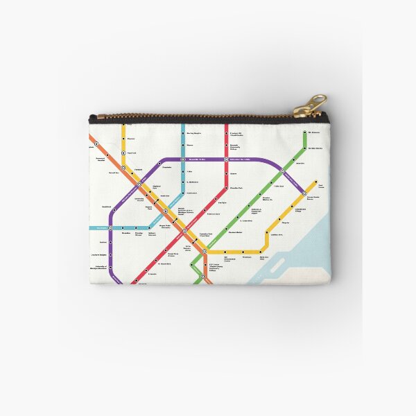 Item preview, Detroit Metro (Fantasy Subway Map, Detroit, Michigan) designed and sold by MetroPosters.