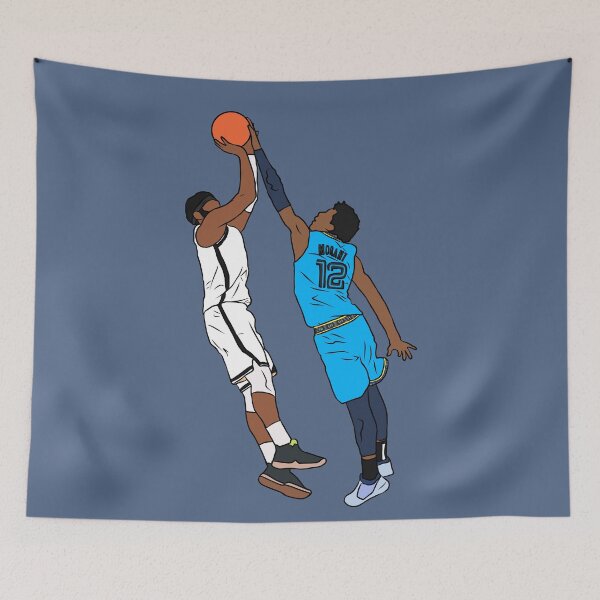 Item preview, Ja Morant Blocks Kyrie's Game Winner designed and sold by RatTrapTees.