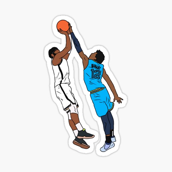 Item preview, Ja Morant Blocks Kyrie's Game Winner designed and sold by RatTrapTees.