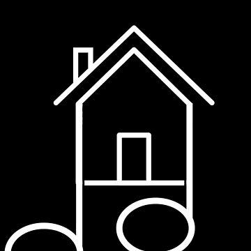 Artwork thumbnail, House music - Black sticker print by blasteryuii