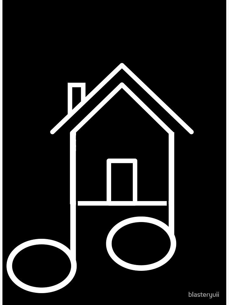 Thumbnail 3 of 3, Sticker, House music - Black sticker print designed and sold by blasteryuii.