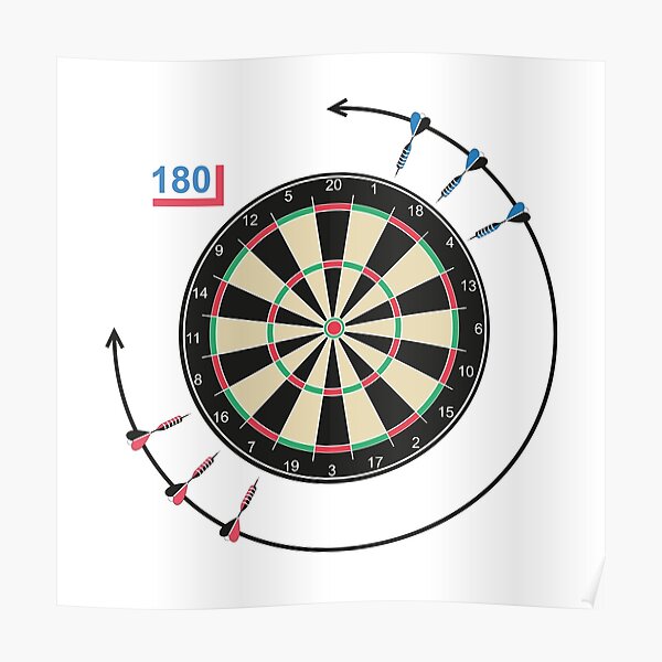 180 Darts Posters Redbubble