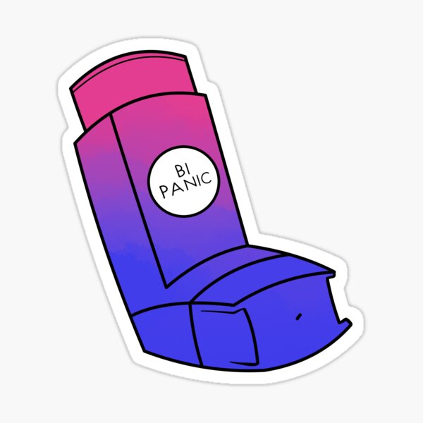 bi-panic-the-queer-inhalers-series-sticker-for-sale-by-chiafilincieri-redbubble