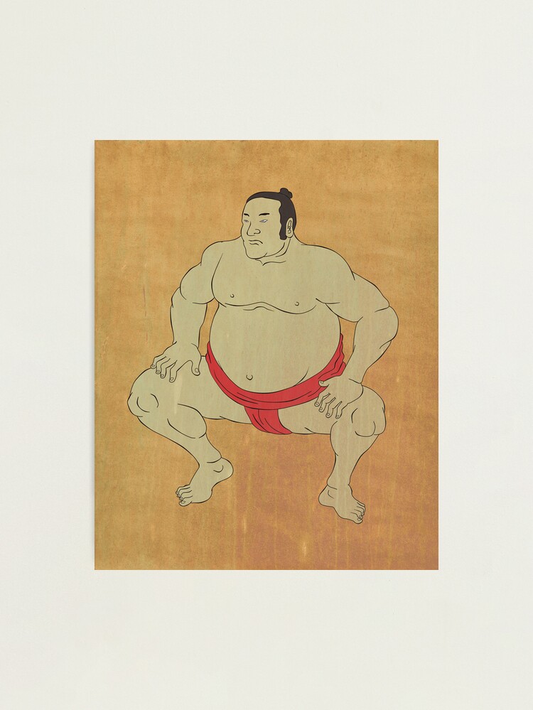 Wallmonkeys Sumo Wrestler Wall Decal Peel and Stick Graphic WM246549 (24 in  W x 23 in H)