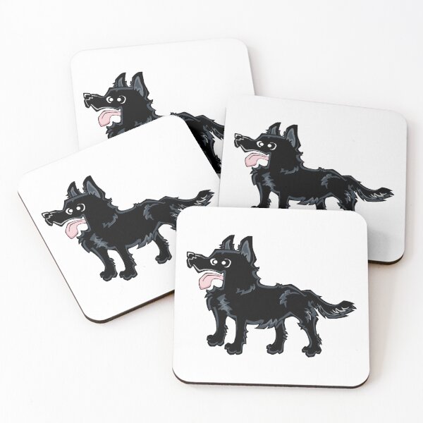 Item preview, German Shepherd - Long Hair - Black (Full Body) WHITE BG designed and sold by TheChicken.