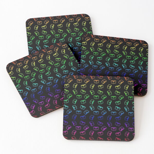 Item preview, Floating Books Rainbow on Black designed and sold by ML-Design-Guy.