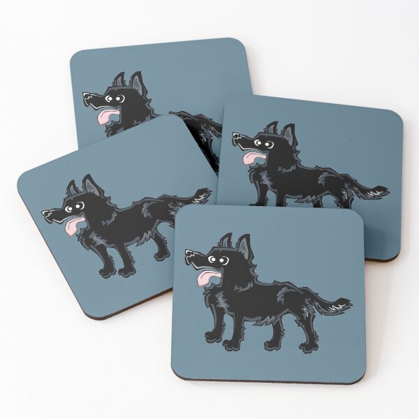 Item preview, German Shepherd - Long Hair - Black (Full Body) BLUE BG designed and sold by TheChicken.