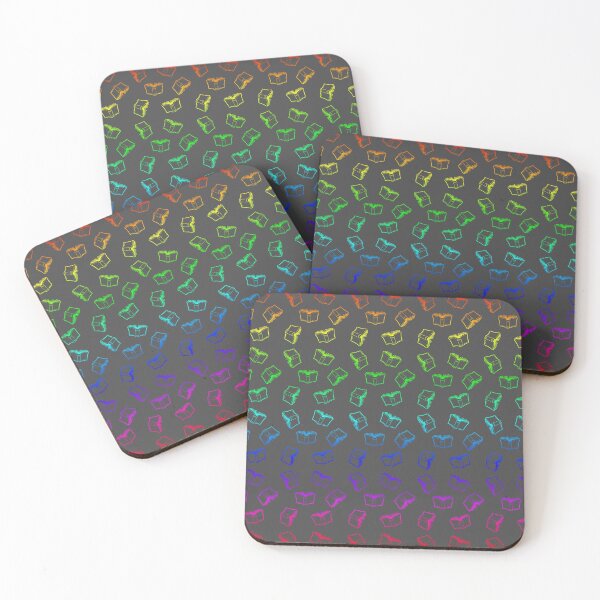 Item preview, Floating Books Rainbow on Charcoal designed and sold by ML-Design-Guy.