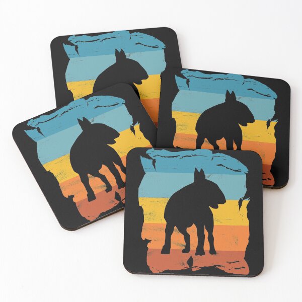 Item preview, English Bull Terrier Distressed Vintage Retro Silhouette designed and sold by DoggyStyles.