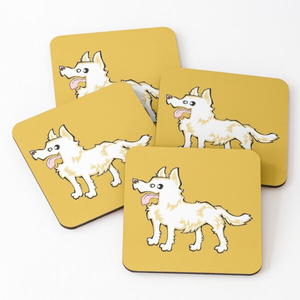 Item preview, German Shepherd - Long Hair - White (Full Body) YELLOW BG designed and sold by TheChicken.