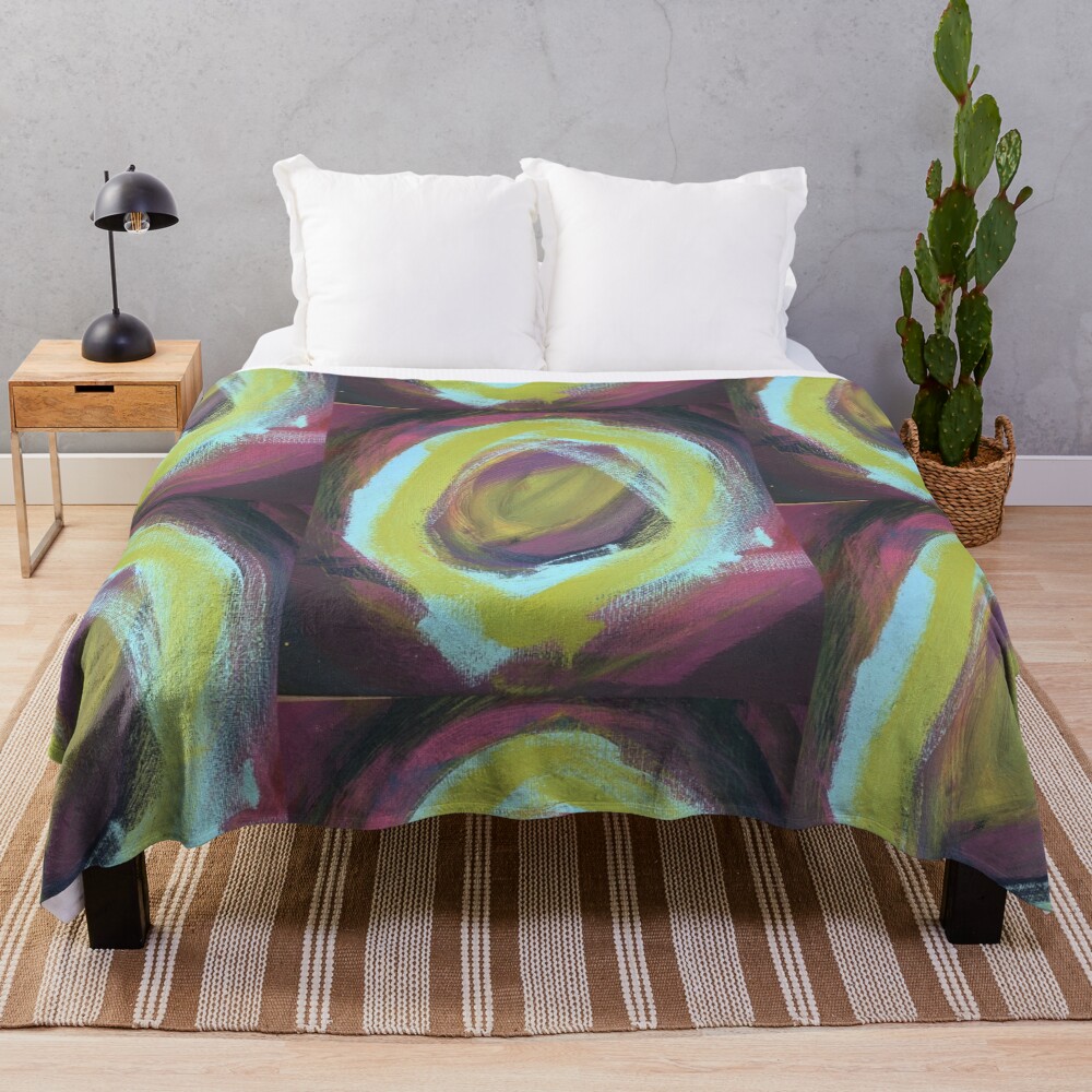 On a Merry go Round Throw Blanket