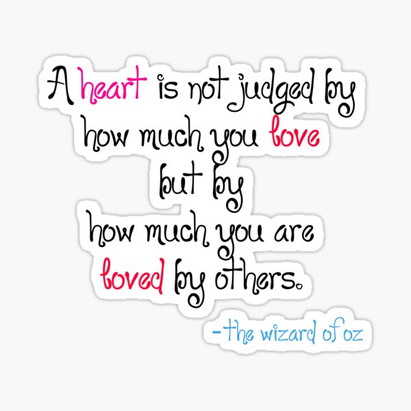 A heart is not judged... Sticker