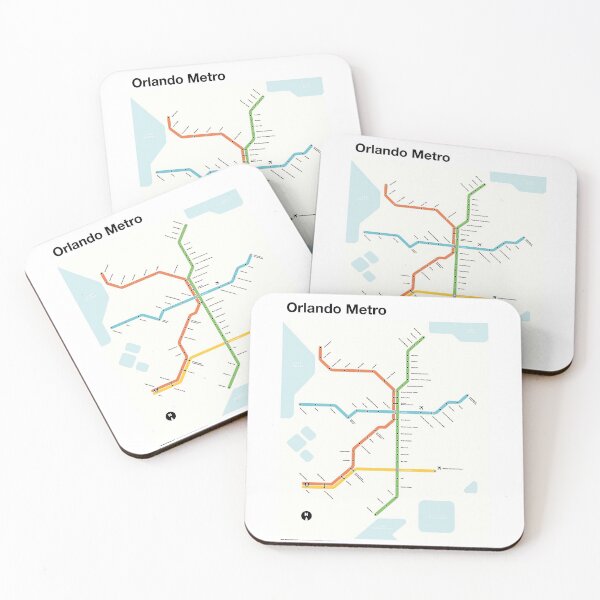 Item preview, Orlando Metro (Fantasy Subway Map for Orlando, Florida) designed and sold by MetroPosters.
