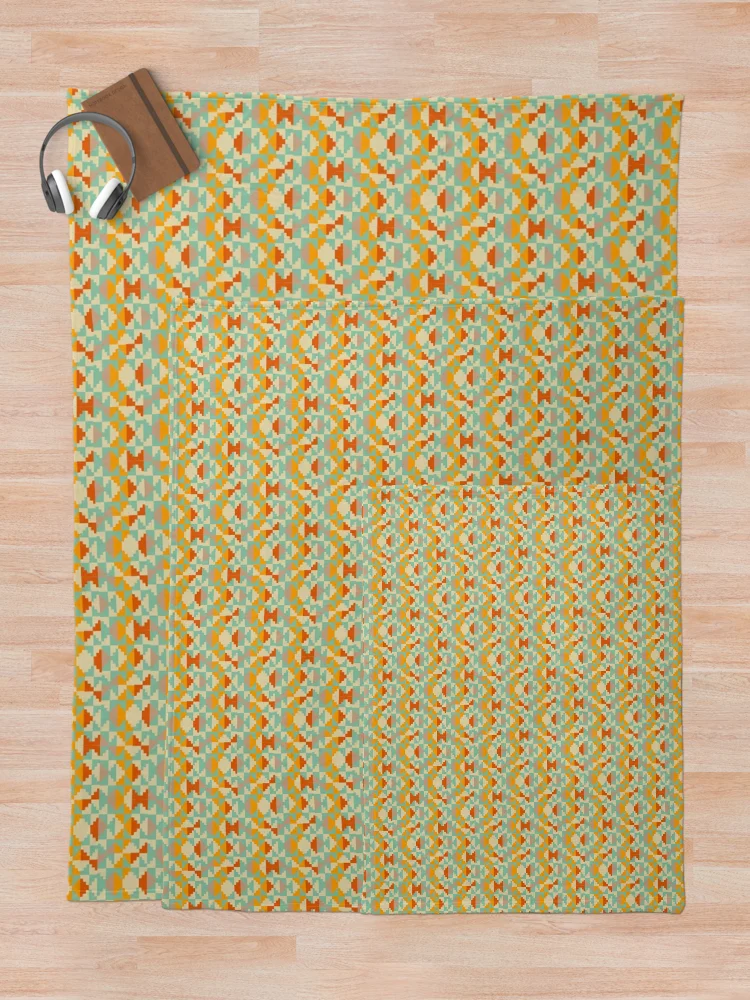 Thumbnail 5 of 6, Throw Blanket, Pattern Inca Sunset designed and sold by ElsaDesign.
