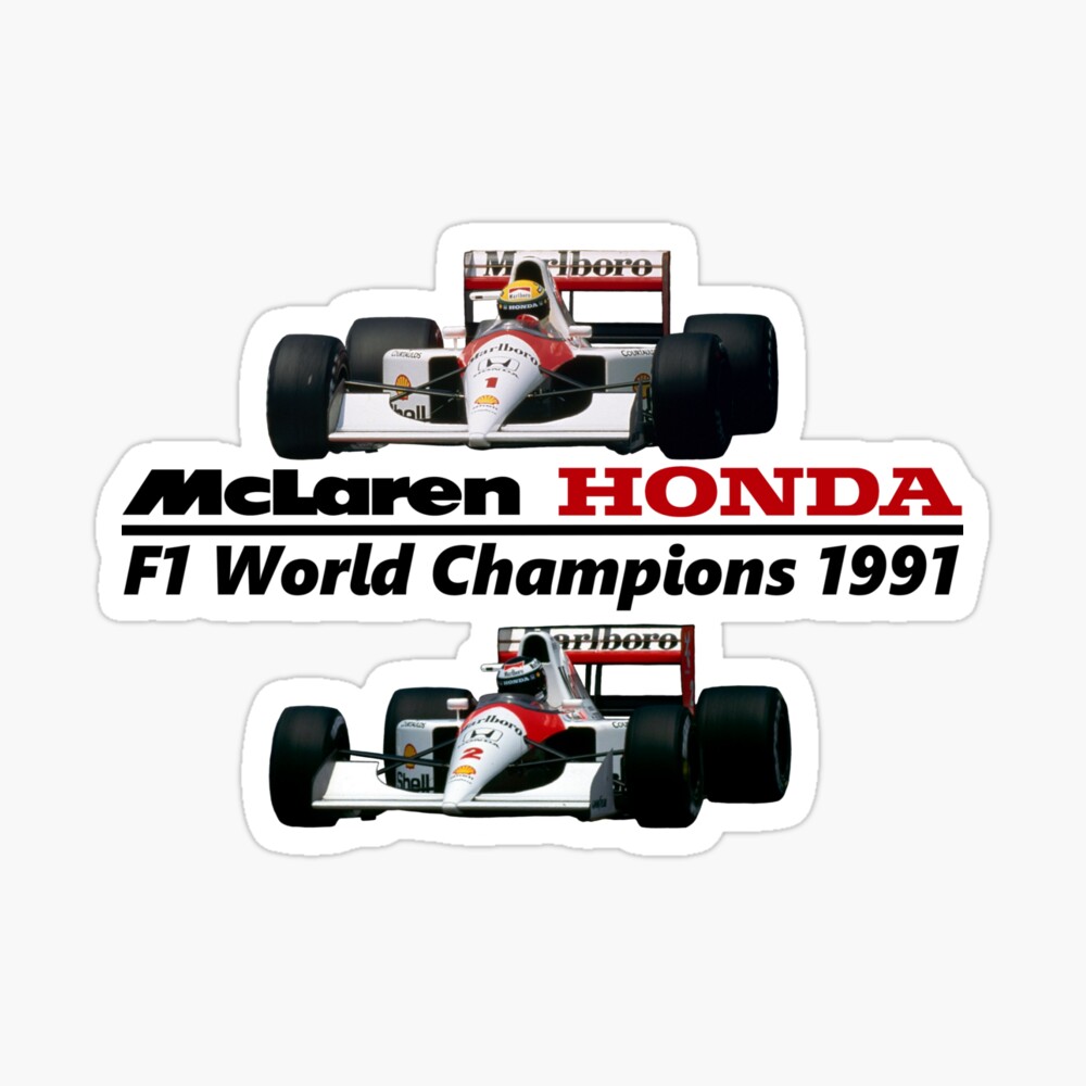 Mclaren Honda F1 World Champions 1991 Poster By Frassekappa Redbubble