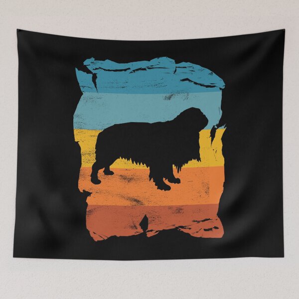Item preview, English Toy Spaniel Distressed Vintage Retro Silhouette designed and sold by DoggyStyles.