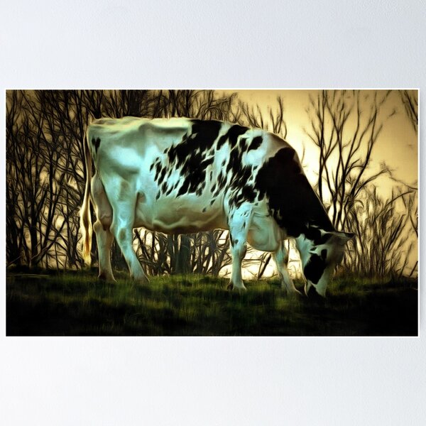 Item preview, The End of the Day - Holstein Dairy Cow designed and sold by JanineRileyArt.