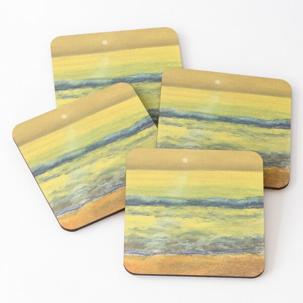 Item preview, Cornish Beach at Dawn in Pastel by Cornish Artist designed and sold by MangojellyLabs.