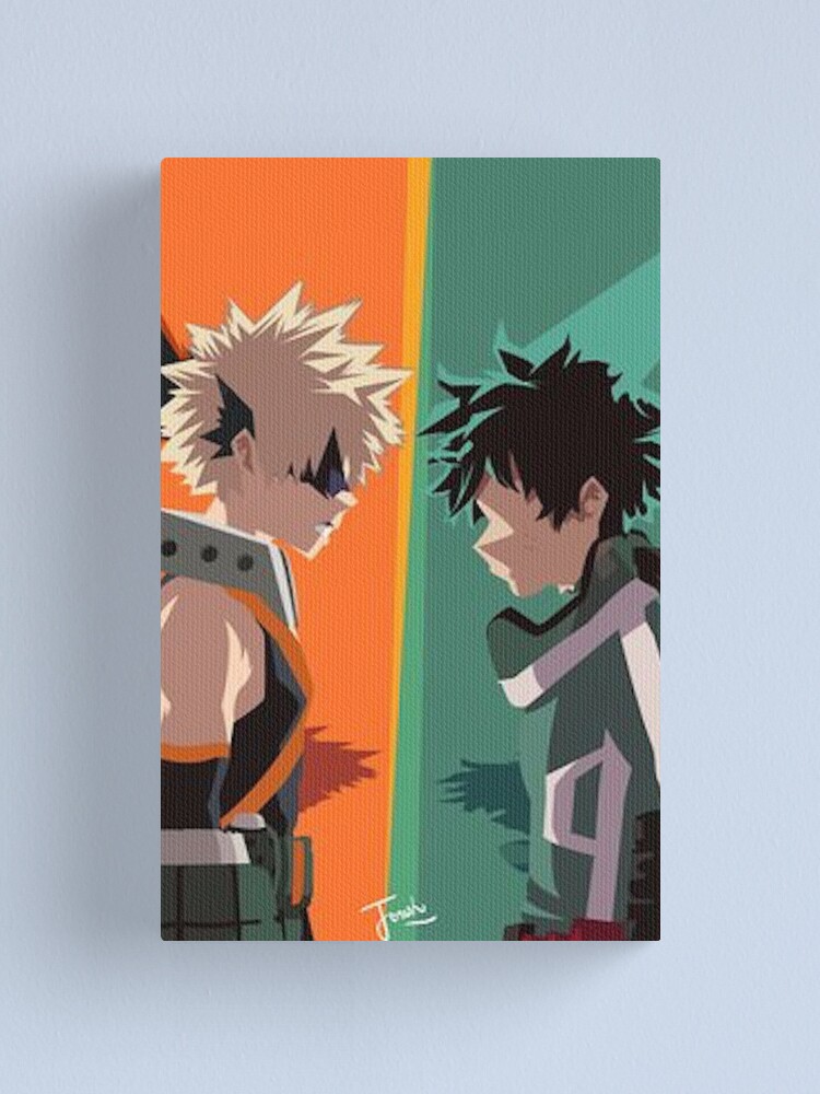 My Hero Academia Bakugo And Deku Canvas Print By Theadrienc Redbubble