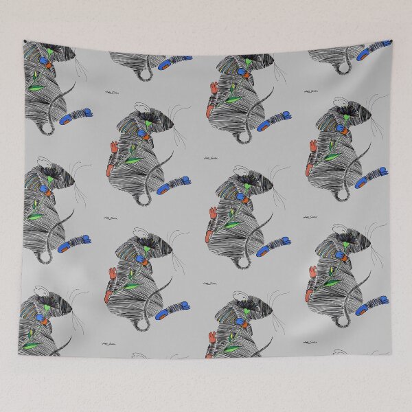 Item preview, Little Gray Mouse Holding A Flower By Artguru 0362, 22 X 28, - Ink On Paper designed and sold by Art Guru.