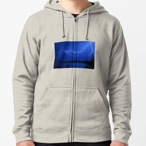Lake Moogerah storm Zipped Hoodie