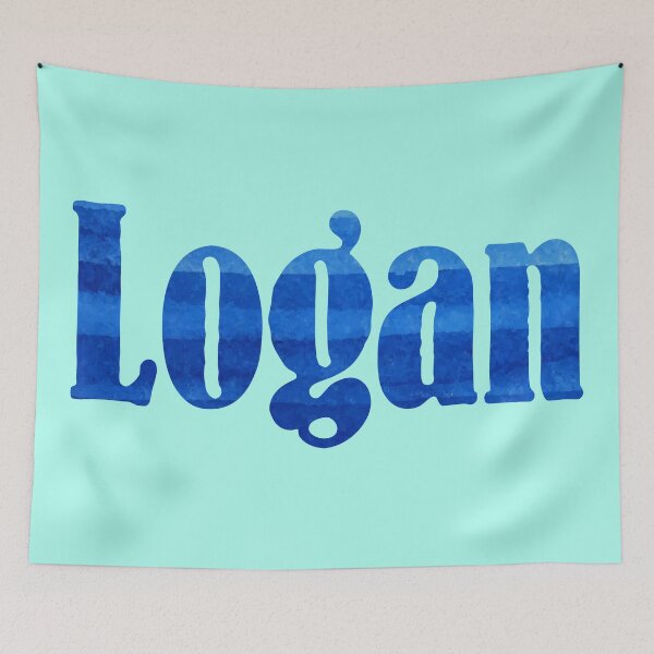 Item preview, Logan abstract painting boy's name designed and sold by ComicKitsch.