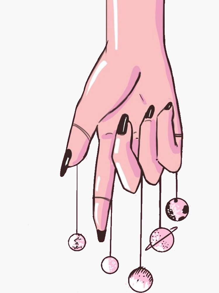 Thumbnail 3 of 3, Sticker, Planets at Your Fingertips designed and sold by paytonstach.