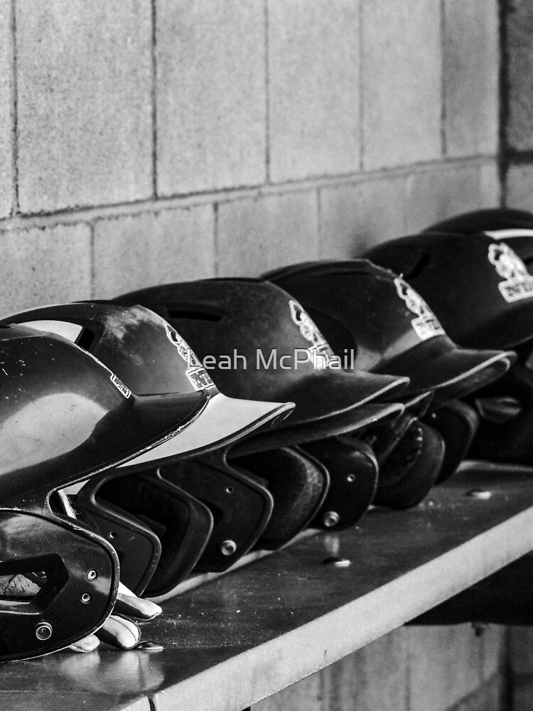 Helmets on a Bench by LeahMcPhail