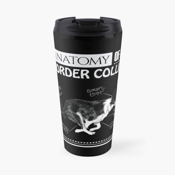 Anatomy of a Border Collie Chalkboard Travel Mug