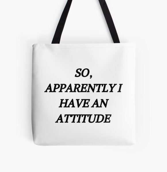 Attitude' Tote Bag | Shopping Bag | Printed Bag | Handpainted tote bags,  Tote bag, Bags