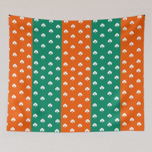 Item preview, Orange and Green with White Shamrocks designed and sold by Greenbaby.