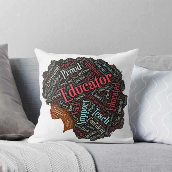 Item preview, Black Educator Teacher Words in Afro Art designed and sold by blackartmatters.