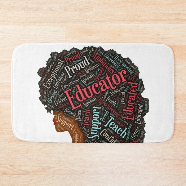 Item preview, Black Educator Teacher Words in Afro Art designed and sold by blackartmatters.