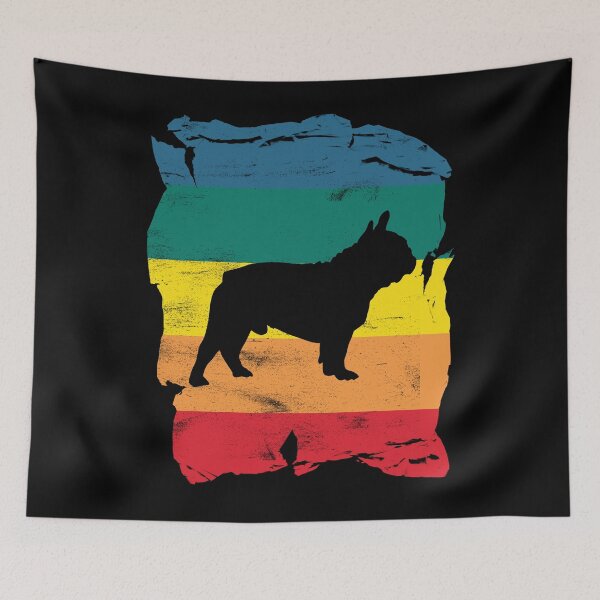 Item preview, French Bulldog Distressed Vintage Retro Silhouette designed and sold by DoggyStyles.
