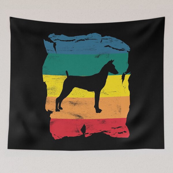 Item preview, German Pinscher Distressed Vintage Retro Silhouette designed and sold by DoggyStyles.