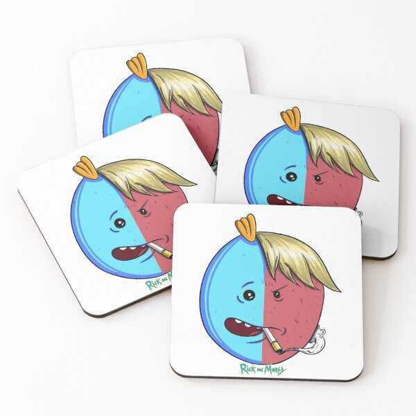 The Tale of Two Mr. Meeseeks Coasters (Set of 4)