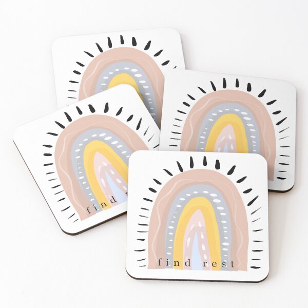 Item preview, "find rest" pastel rainbow  designed and sold by becccaprice.