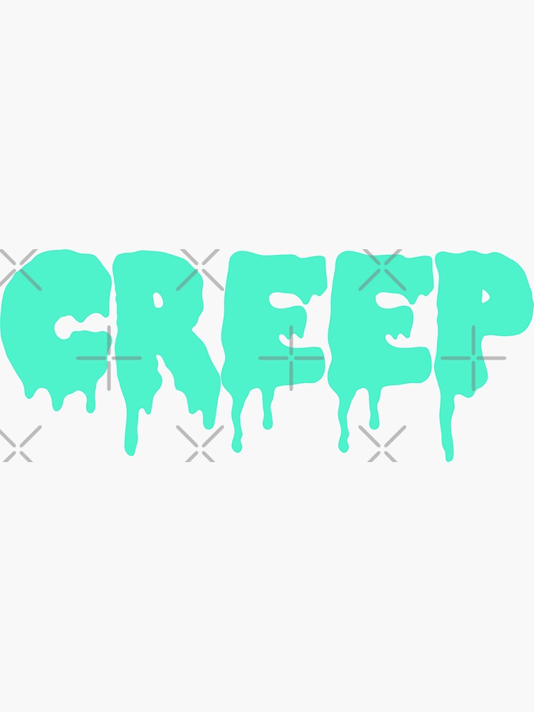 creep-dripping-horror-word-in-green-sticker-by-jessicaamber-redbubble